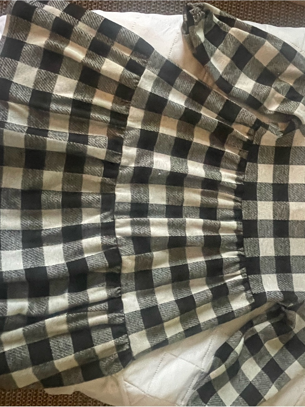 Old Navy Black and White Gingham Tiered Dress